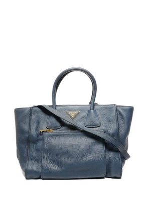 Prada Pre-Owned 2015-2025 triangle-logo tote bag - Blue