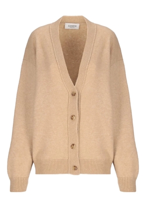 Laneus V-neck buttoned cardigan - Brown