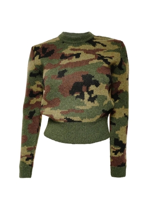 Miu Miu Pre-Owned 2019s camouflage-pattern sweater - Green