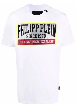 Philipp Plein logo-print cotton T-shirt - White