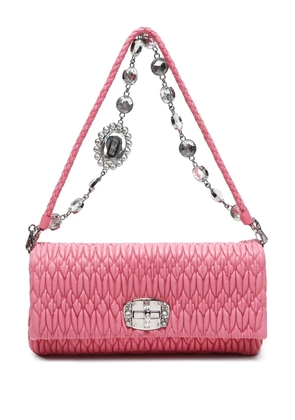 Miu Miu Pre-Owned 2010-2020s matelassé leather shoulder bag - Pink