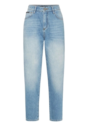 Philipp Plein logo-appliqué jeans - Blue