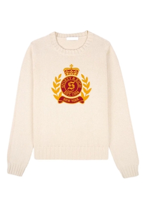 Sporty & Rich embroidered wool sweater - Neutrals