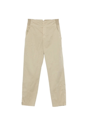 european culture straight-leg cropped trousers - Green