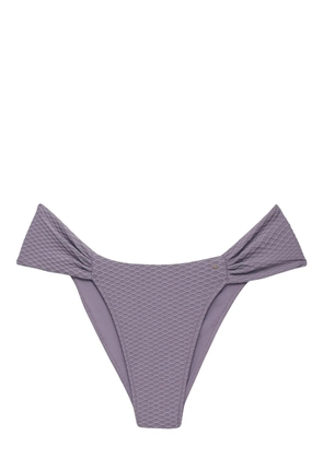 ANINE BING Naya honeycomb-effect bikini bottoms - Purple