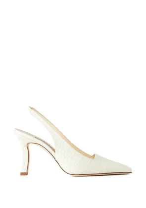 Manolo Blahnik Moirasli pointed pumps - White