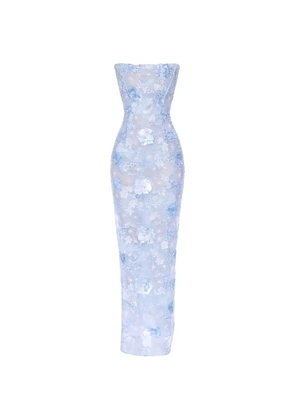 Bronx and Banco Farah sequin strapless maxi dress - Blue