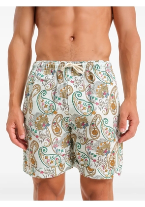 PENINSULA SWIMWEAR paisley-print drawstring shorts - Grey