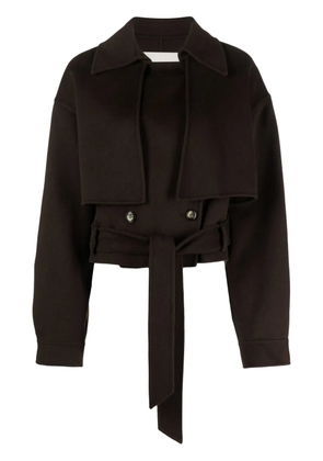 Nanushka cropped trench jacket - Brown