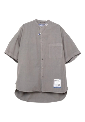 in･stru(men-tal). short-sleeve button shirt - Grey