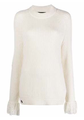 Philipp Plein Love Plein ribbed-knit jumper - Neutrals