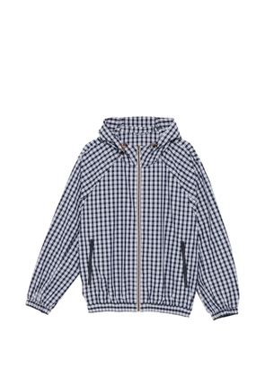 CROQUIS plaid hooded jacket - Blue