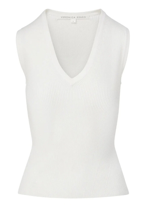 Veronica Beard Sid ribbed-knit top - White