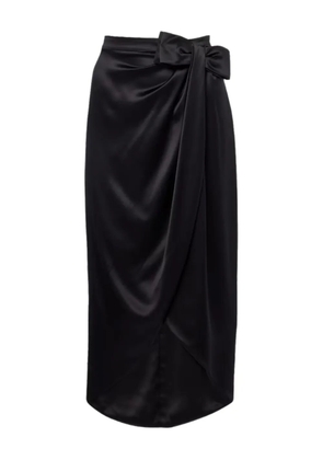 Valentino Garavani bow draped midi skirt - Black