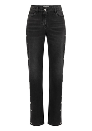 Elisabetta Franchi button-embellished jeans - Black