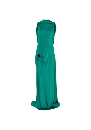 Raquel Diniz cowl detail dress - Green