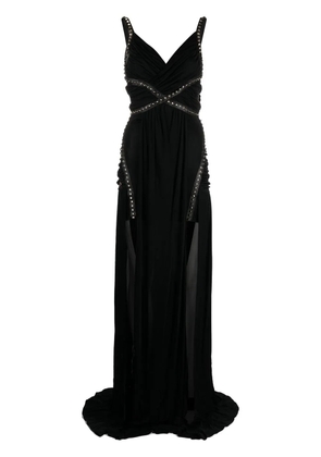 Philipp Plein stud-detailed floor-length dress - Black
