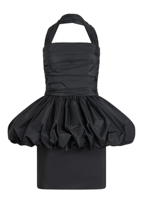 Patou bow halterneck mini dress - Black