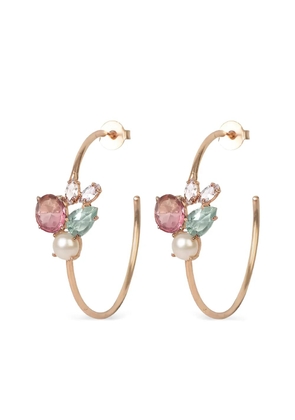 ATELIER MON Candy Cabana hoop earrings - Gold