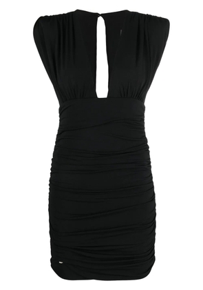 Philipp Plein Wrinkles ruffle-detail mini dress - Black