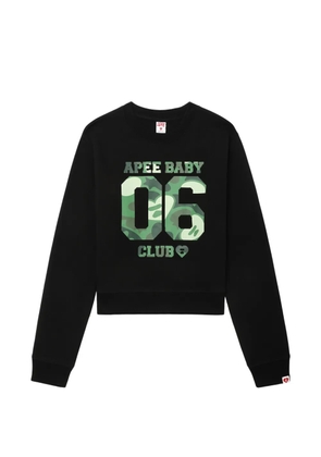 A BATHING APE® camouflage graphic crewneck sweater - Black