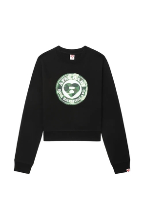 A BATHING APE® Round Camo heart-print sweatshirt - Black