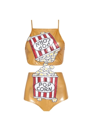 Brigitte sequin-embellished bikini - Gold