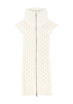 Veronica Beard Upstate Dickey cable knit layer - White