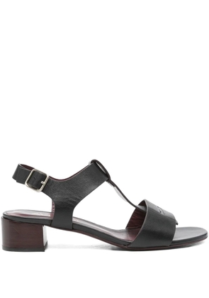 Avril Gau 40mm leather T-bar heeled sandals - Black