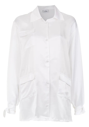 Amir Slama silk oversized shirt - White