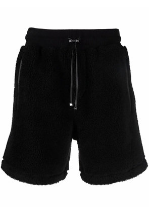 AMIRI fleece-texture track shorts - Black