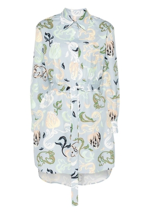 Lanvin floral-print mini dress - Blue