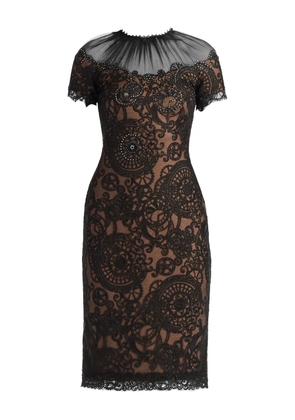 Tadashi Shoji lace embellished midi dress - Black