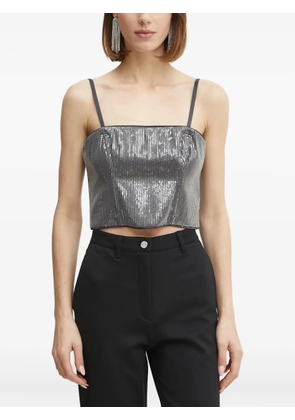 GUESS USA sequin-embellished corset top - Grey