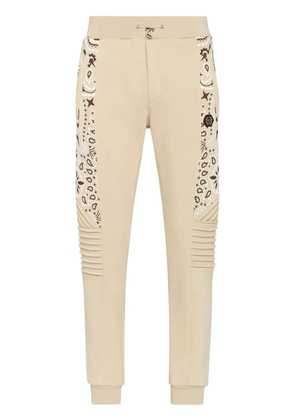 Philipp Plein bandana-print track pants - Neutrals