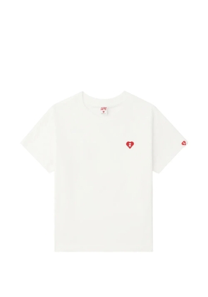 A BATHING APE® heart-embroidered T-shirt - White
