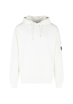 C.P. Company drawstring lens patch hoodie - White