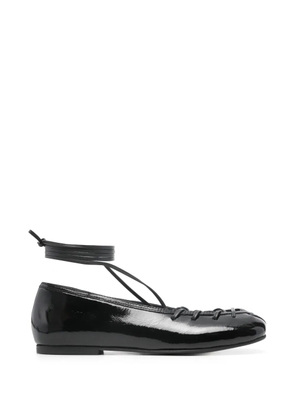 ALOHAS Bumi lace-up ballet flats - Black