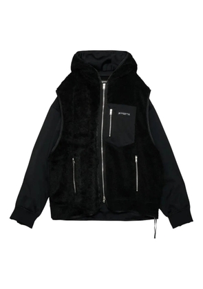 Mastermind Japan layered hooded jacket - Black