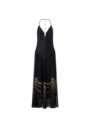 Camilla hardware-detail slip maxi dress - Black