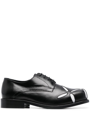 Stefan Cooke Slashed square-toe Derby shoes - Black