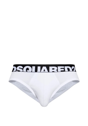 DSQUARED2 logo waistband briefs - White