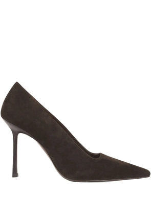 POTAMY 100mm suede heeled pumps - Brown