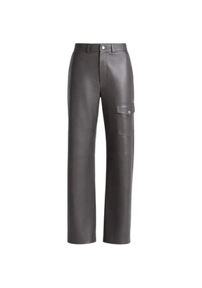 Nanushka cargo-pocket leather trousers - Grey