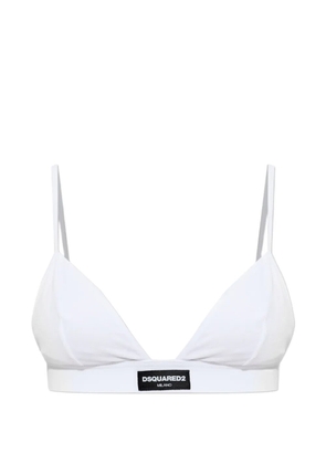 DSQUARED2 Heritage triangle bralette - White