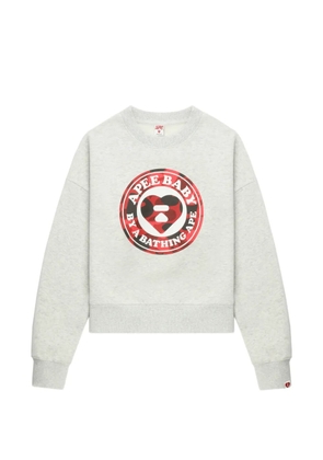 A BATHING APE® Round Camo heart-print sweatshirt - Grey