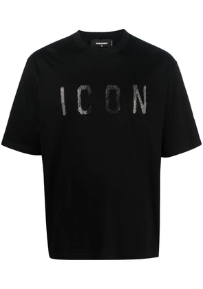 DSQUARED2 Icon-print cotton T-shirt - Black