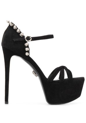 Philipp Plein stud-embellished platform sandals - Black