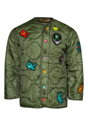 MadeWorn patch-detail padded jacket - Green
