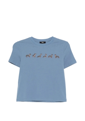 Eleh graphic-print T-shirt - Blue